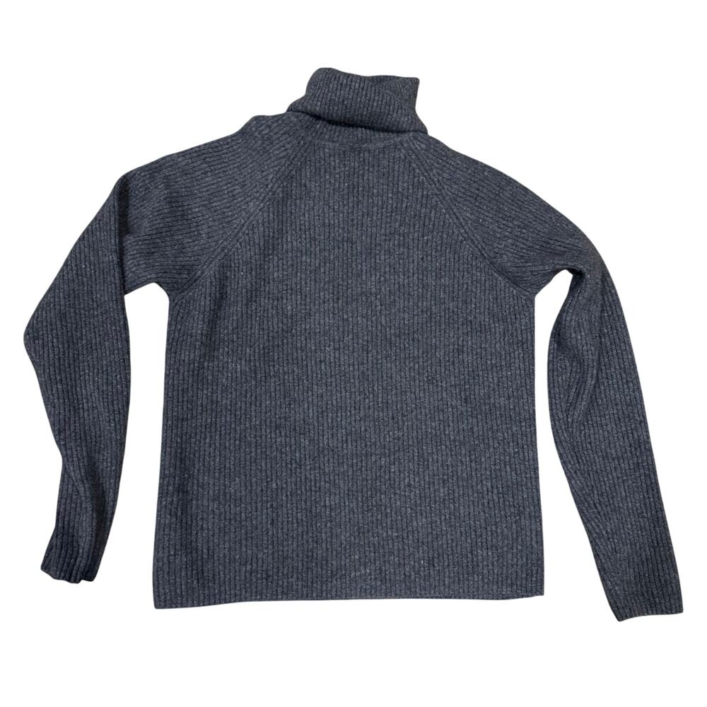 Erdos Sweater Women’s Medium Gray 100% Cashmere Turtleneck Pullover Long Sleeve